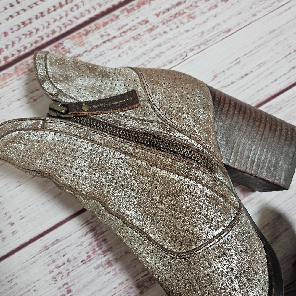 Anthropologie Metallic Ankle Boots - Picture 6 of 9